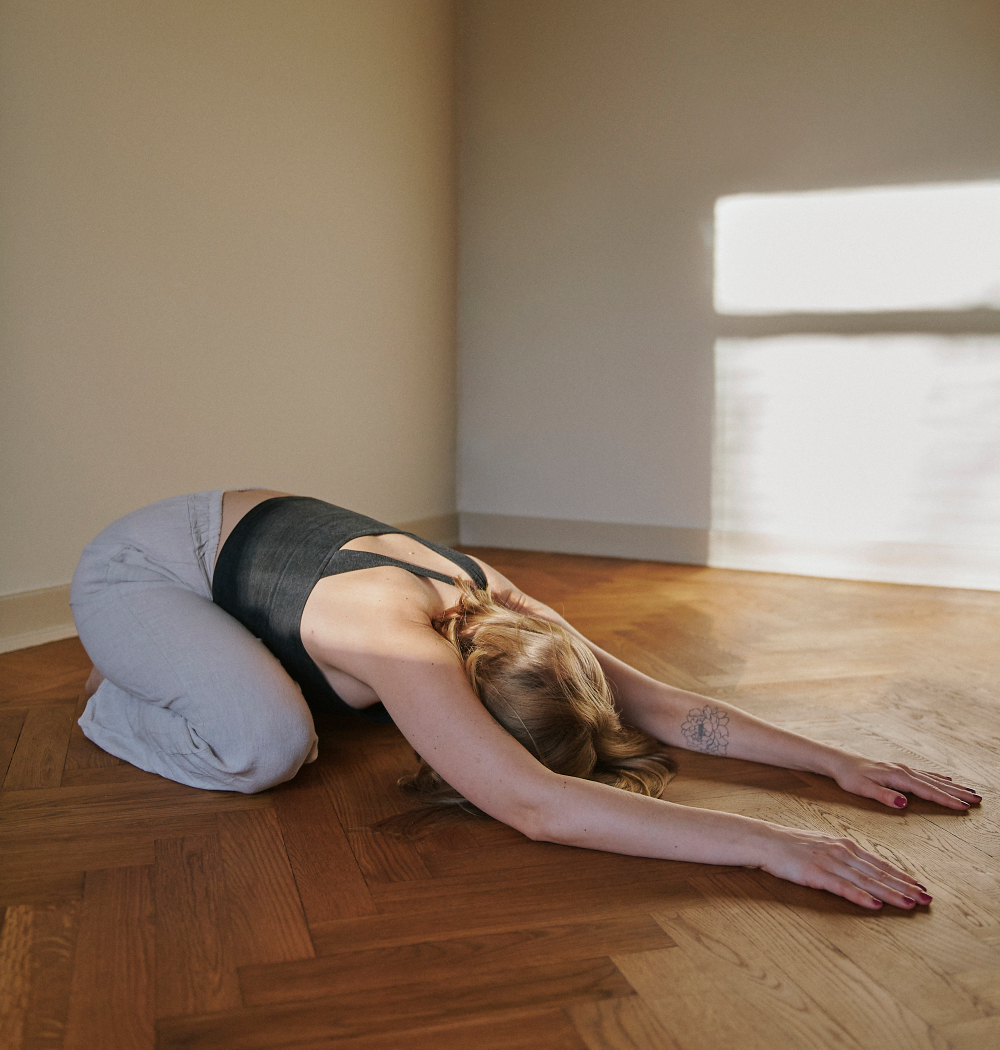 Balasana, child's pose